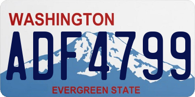WA license plate ADF4799