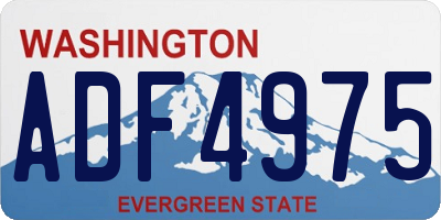 WA license plate ADF4975