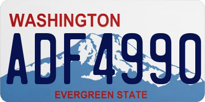 WA license plate ADF4990