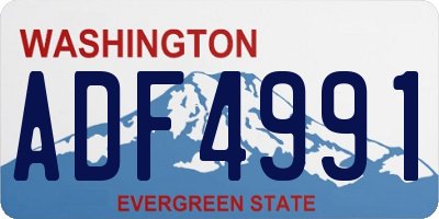 WA license plate ADF4991