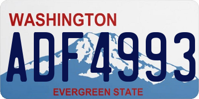 WA license plate ADF4993