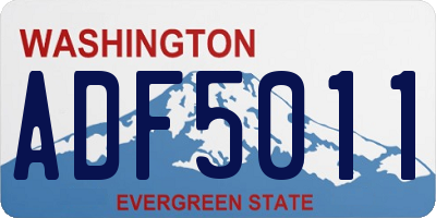WA license plate ADF5011