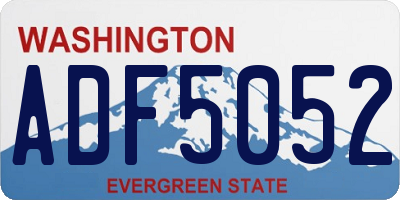 WA license plate ADF5052