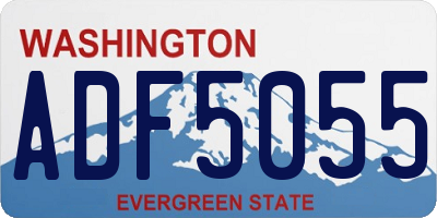 WA license plate ADF5055