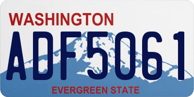 WA license plate ADF5061