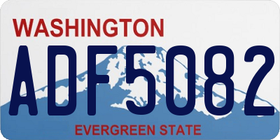 WA license plate ADF5082