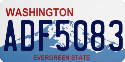 WA license plate ADF5083