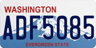 WA license plate ADF5085