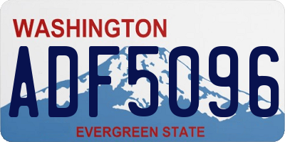 WA license plate ADF5096