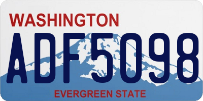 WA license plate ADF5098