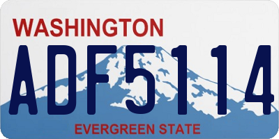 WA license plate ADF5114