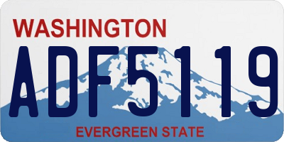 WA license plate ADF5119