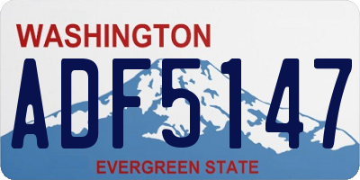 WA license plate ADF5147