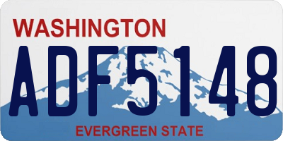 WA license plate ADF5148