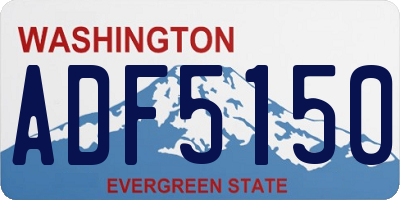 WA license plate ADF5150