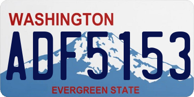 WA license plate ADF5153