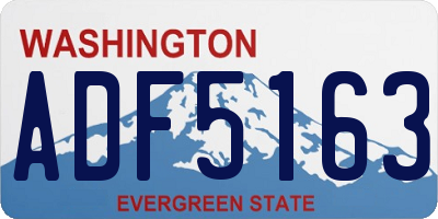 WA license plate ADF5163