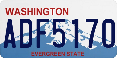 WA license plate ADF5170