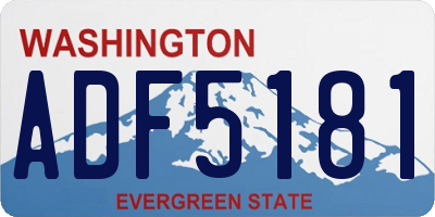 WA license plate ADF5181