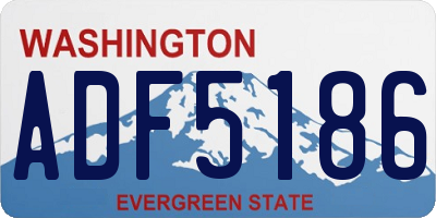 WA license plate ADF5186