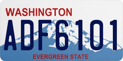WA license plate ADF6101