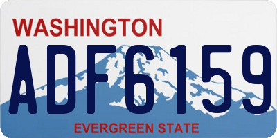 WA license plate ADF6159