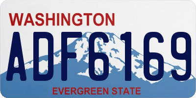 WA license plate ADF6169