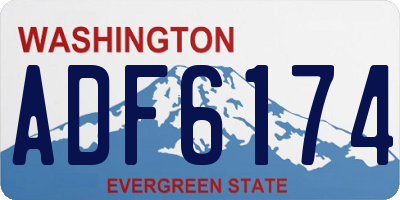 WA license plate ADF6174