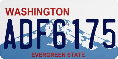 WA license plate ADF6175