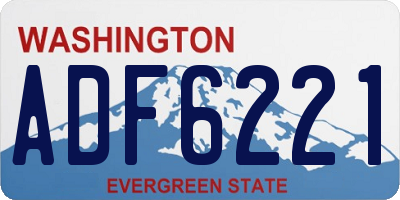 WA license plate ADF6221