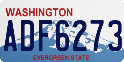 WA license plate ADF6273
