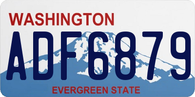 WA license plate ADF6879