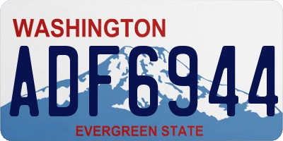 WA license plate ADF6944