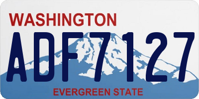 WA license plate ADF7127