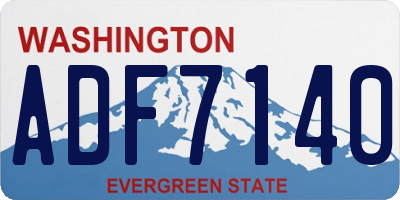 WA license plate ADF7140