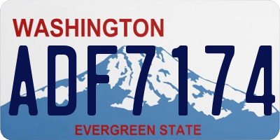 WA license plate ADF7174
