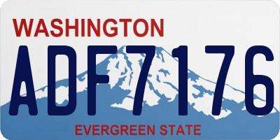 WA license plate ADF7176