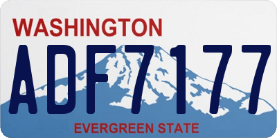 WA license plate ADF7177