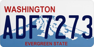 WA license plate ADF7273