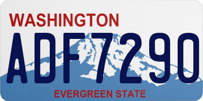 WA license plate ADF7290