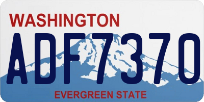 WA license plate ADF7370