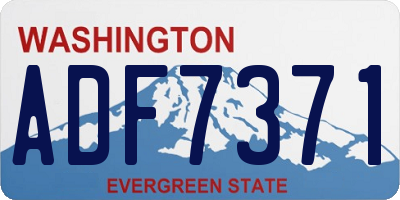 WA license plate ADF7371