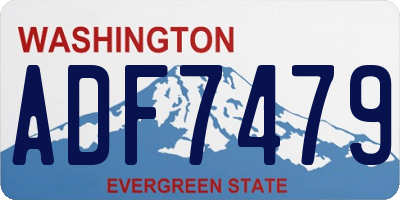 WA license plate ADF7479