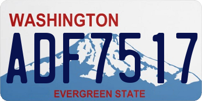 WA license plate ADF7517