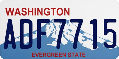 WA license plate ADF7715