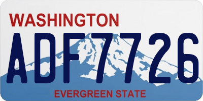 WA license plate ADF7726