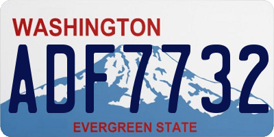 WA license plate ADF7732