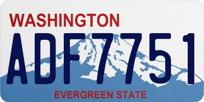 WA license plate ADF7751