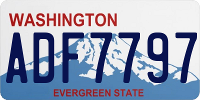 WA license plate ADF7797
