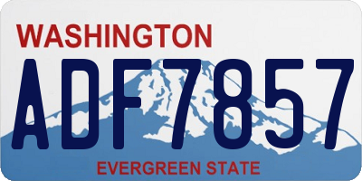 WA license plate ADF7857